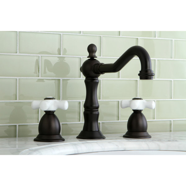 Kingston Brass Heritage Widespread Bathroom Faucet with Drain Assembly